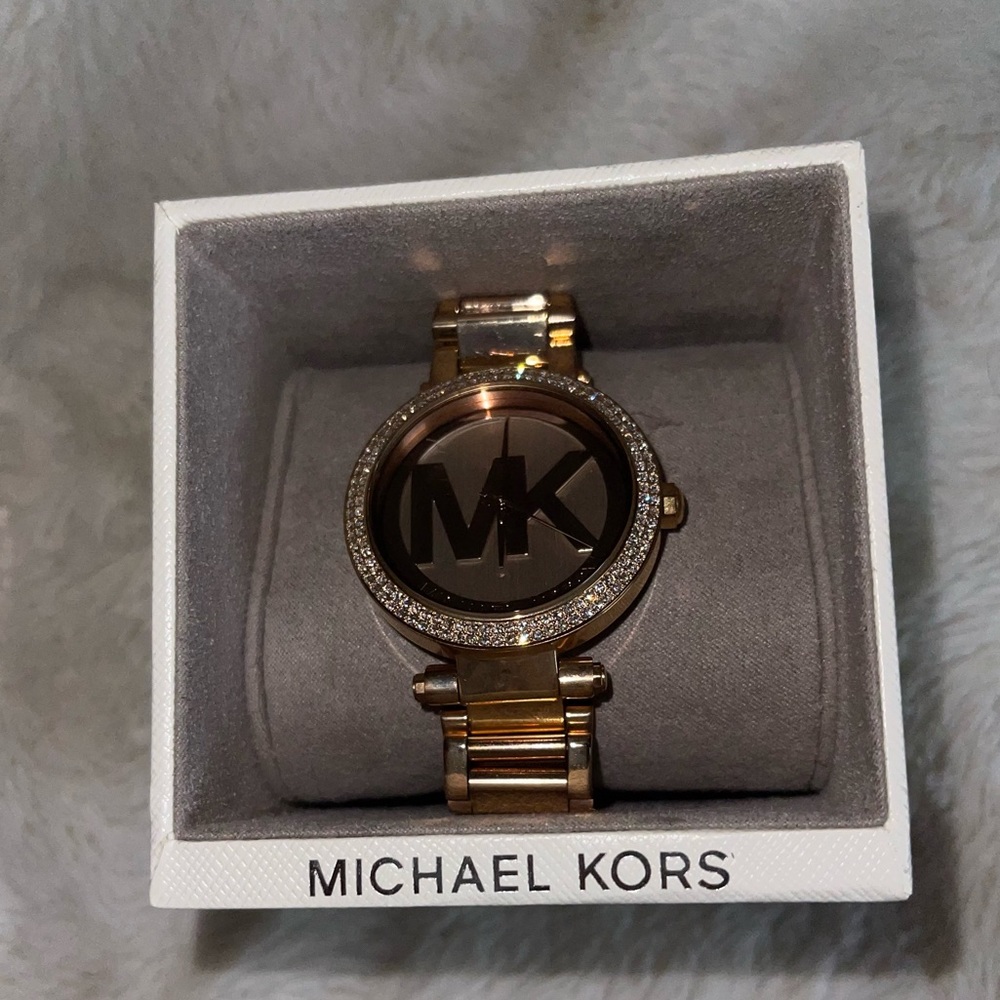 Michael Kors Parker Champagne Dial Gold-tone Watch